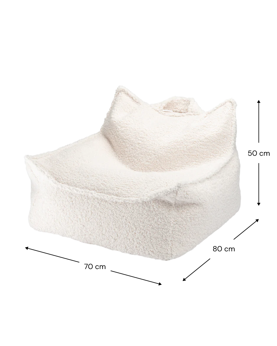 Beanbag Chair Teddy Creme white