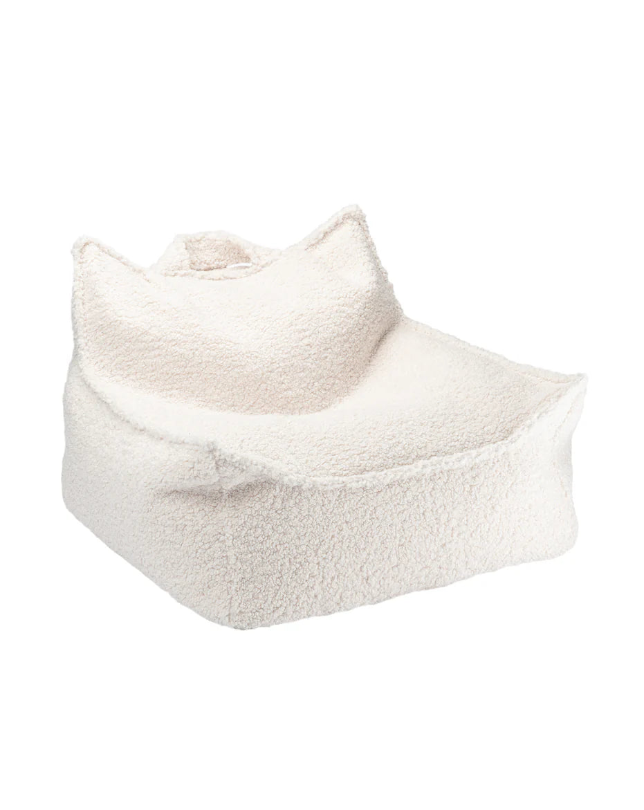 Beanbag Chair Teddy Creme white