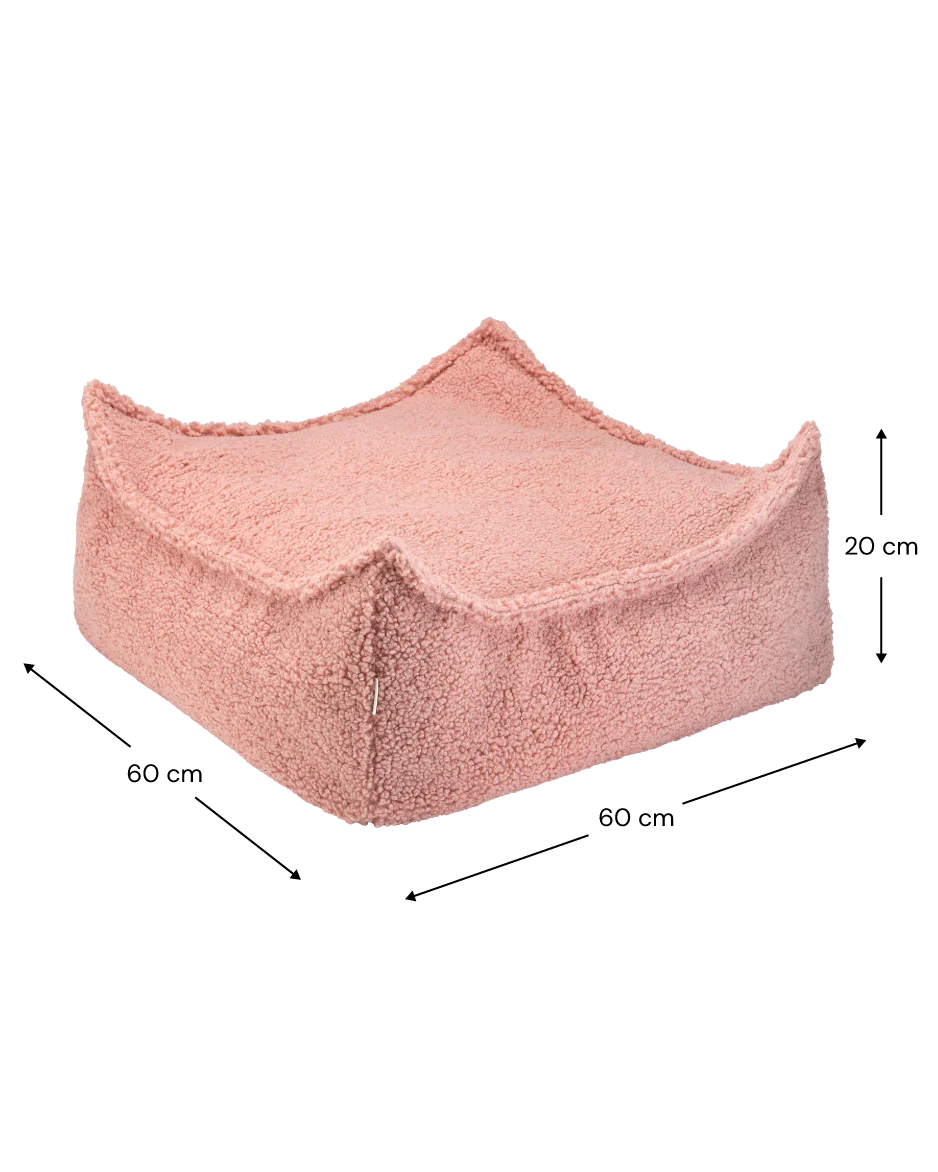 Square Teddy Ottoman Guava