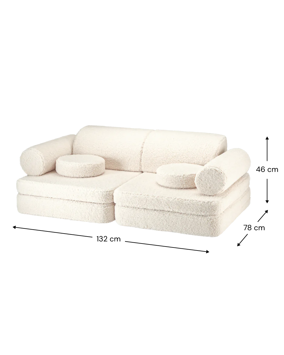 Settee Teddy Cream white