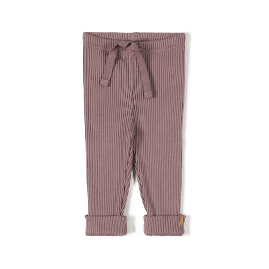 GERIPPTE LEGGINGS mauve